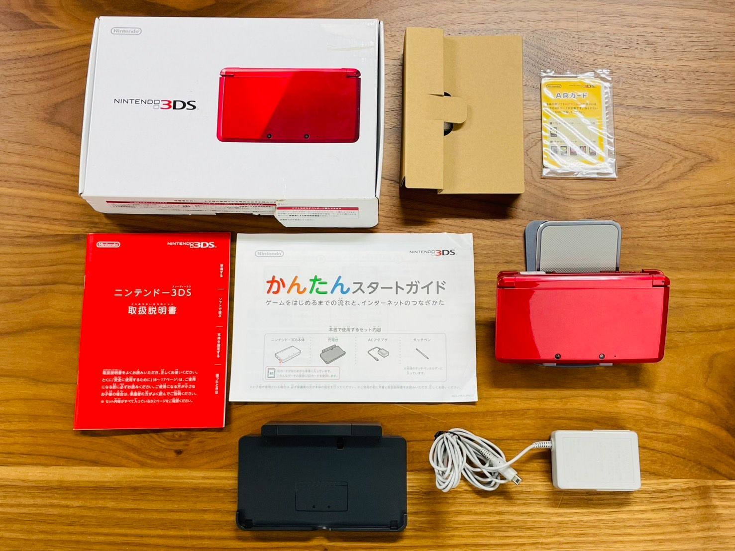 Nintendo 3Ds メタリックレッド 本体 動作確認/初期化済み 箱