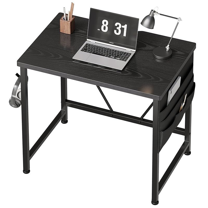 【新品】 YeTom ミニデスク 机 pcデスク 幅60cm 勉強机 desk ?子 コンパクトデスク パソコンデスク 収納袋付き学習机 小さい ?? コンパクトデスク ミニデスク つくえ 作業机 在宅ワークデスク 黒い