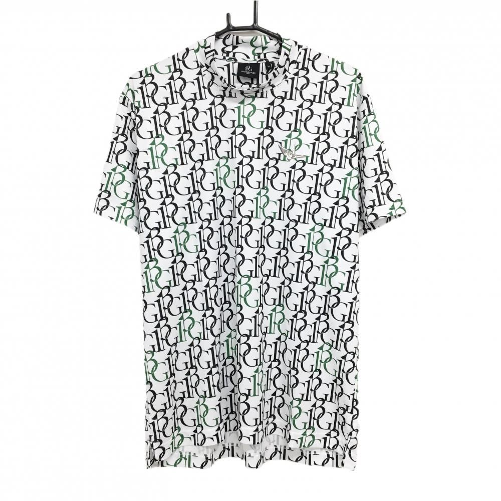 【新品】1piu1uguale3 GOLF ハイネック　総柄　半袖シャツ　メンズ 新品】1piu1uguale3 GOLF ハイネック総柄半袖シャツメンズ