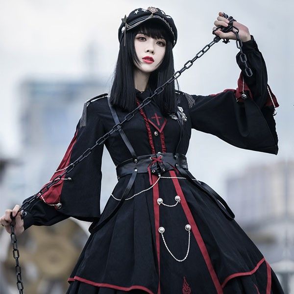 ロリータ ワンピース 軍服 Lolita系 コスプレ パーティー ゴスロリ セーラー服 ロリ 制服 学生服 萌え萌え 少女ウェア レディース 二次元ドレス 学園祭 文化祭 イベント 可愛い