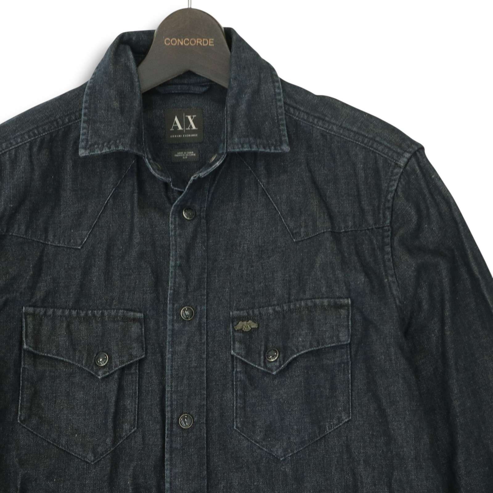 【美品】アルマーニエクスチェンジ-A/X-デニムウエスタンシャツ ARMANI EXCHANGE - 【美品】アルマーニエクスチェンジ-A/X