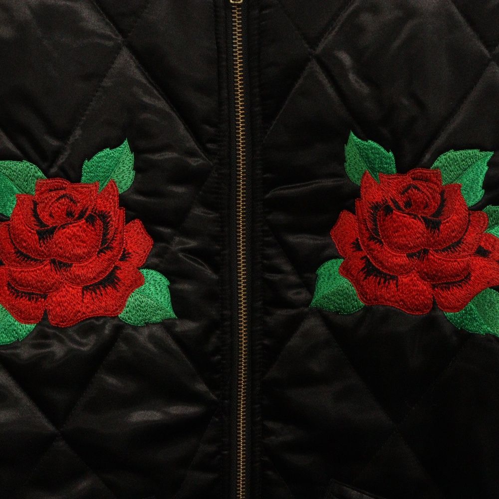 SUPREME (シュプリーム) 13AW Quilted Satin Bomber Jacket キルテッド