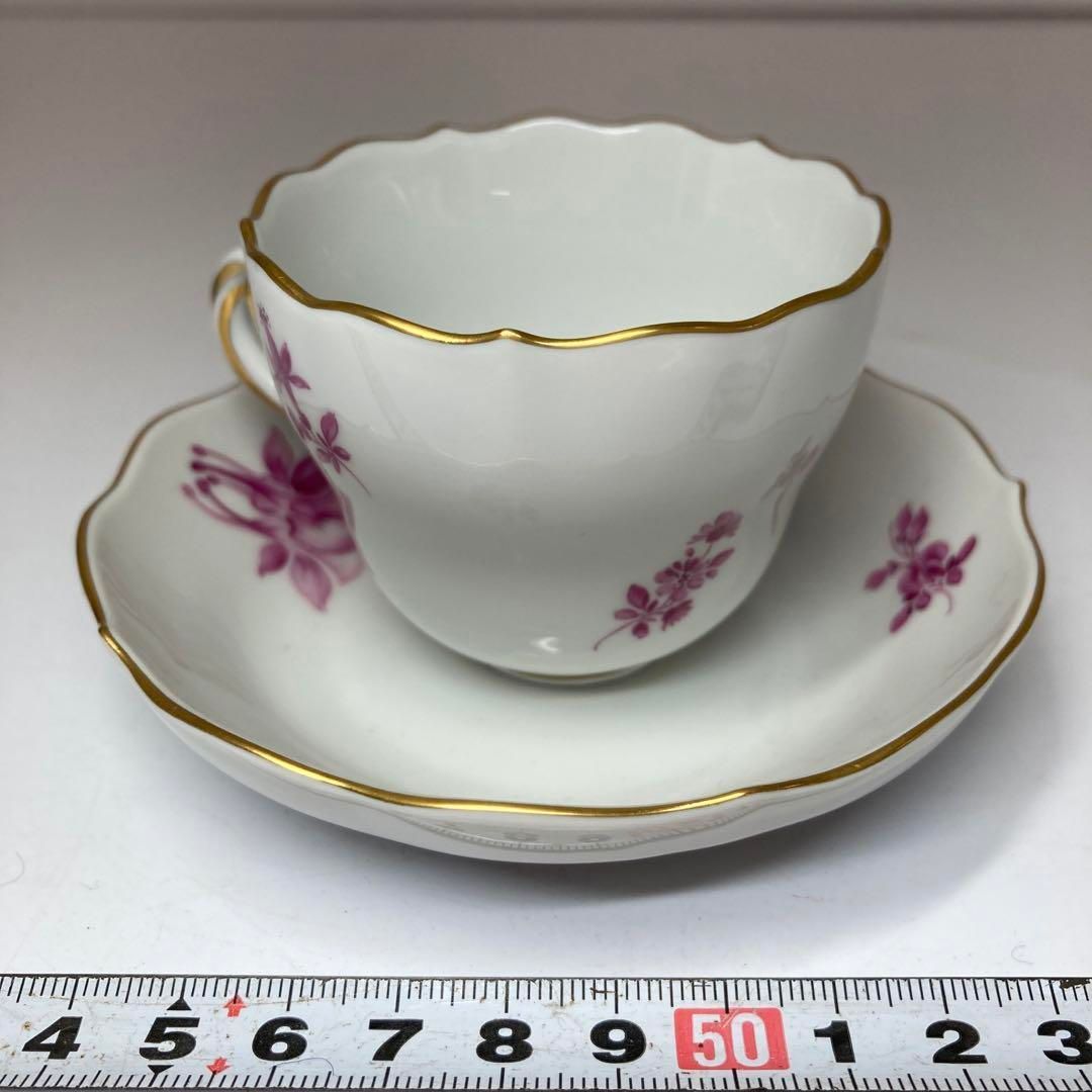 マイセン パープルカップ ソーサー 東Y 5 1027 1 F