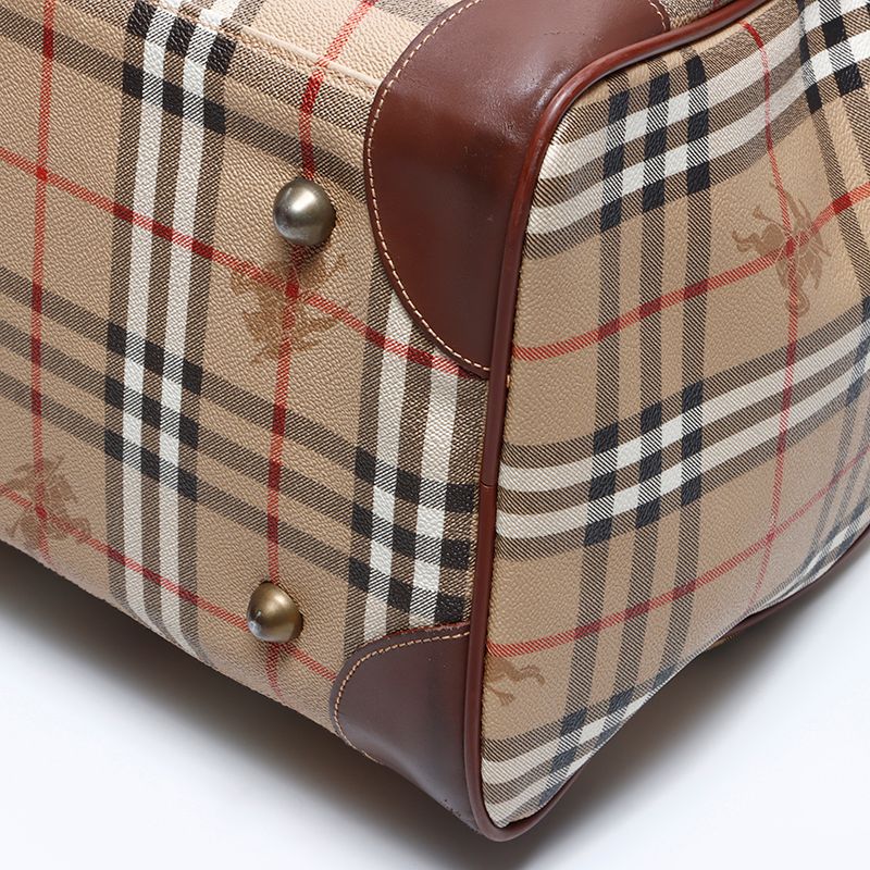 BURBERRY バーバリー ボストンバッグ ノバチェック PVC - メルカリ