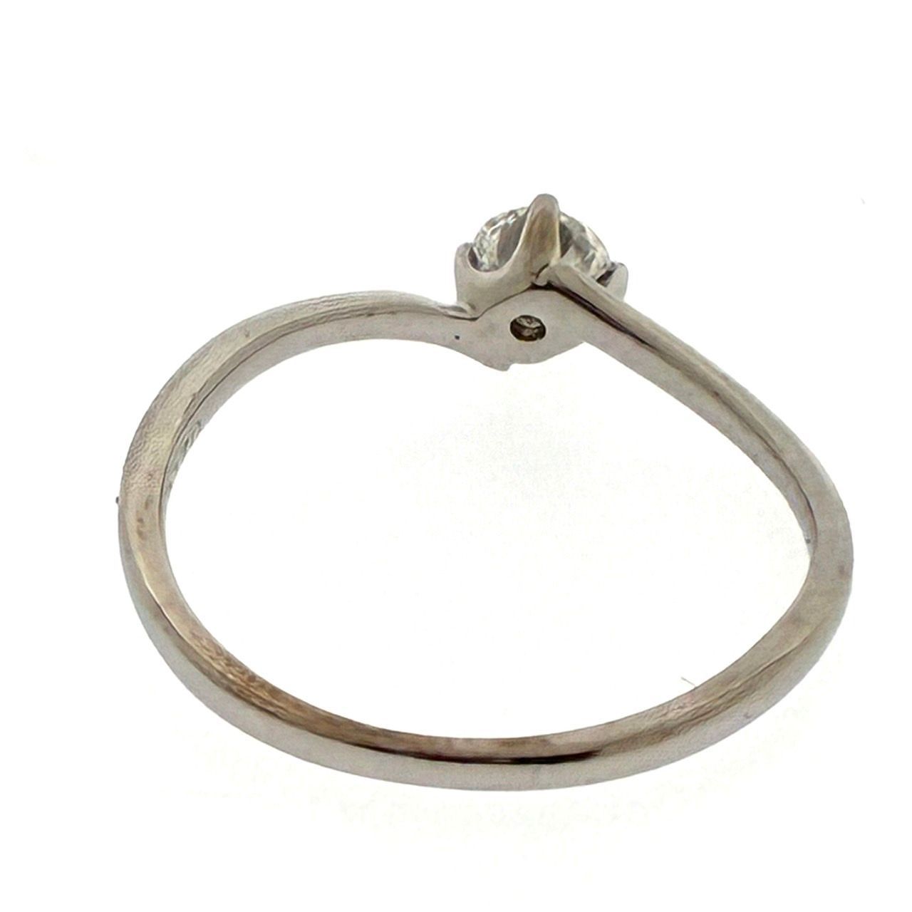 1円～ フォーエバーマーク Pt900 ダイヤ リング 0.337ct E VVS2 3EXHC D0.06ct SELBY 鑑定書付 フォーエバーマーク FOREVERMARK Pt900 ダイヤモンド リング