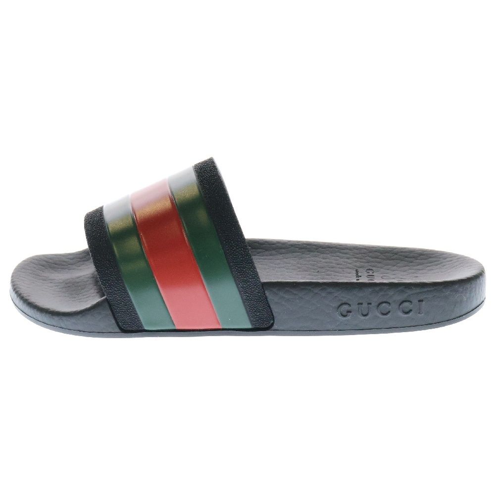 GUCCI グッチ シェリーライン Web Slide Sandal スライドサンダル ウェブストライプ ブラック 30 キッズ 503220