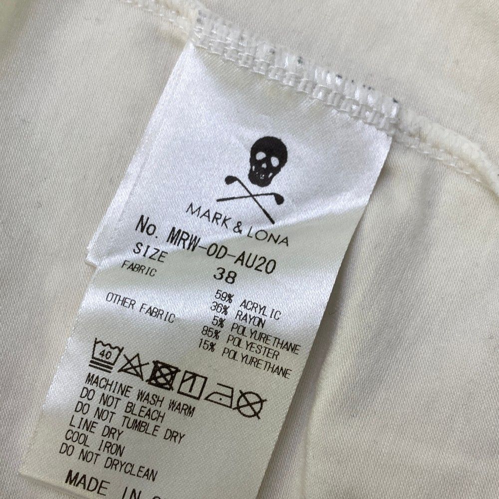 サイズ：38 MARK&amp;LONA マークアンドロナ  長袖ハイネックTシャツ  ホワイト系 [240101439392] ゴルフウェア レディース ストスト サイズ：38 MARK&LONA マークアンドロナ ハイネック長袖Tシャツ
