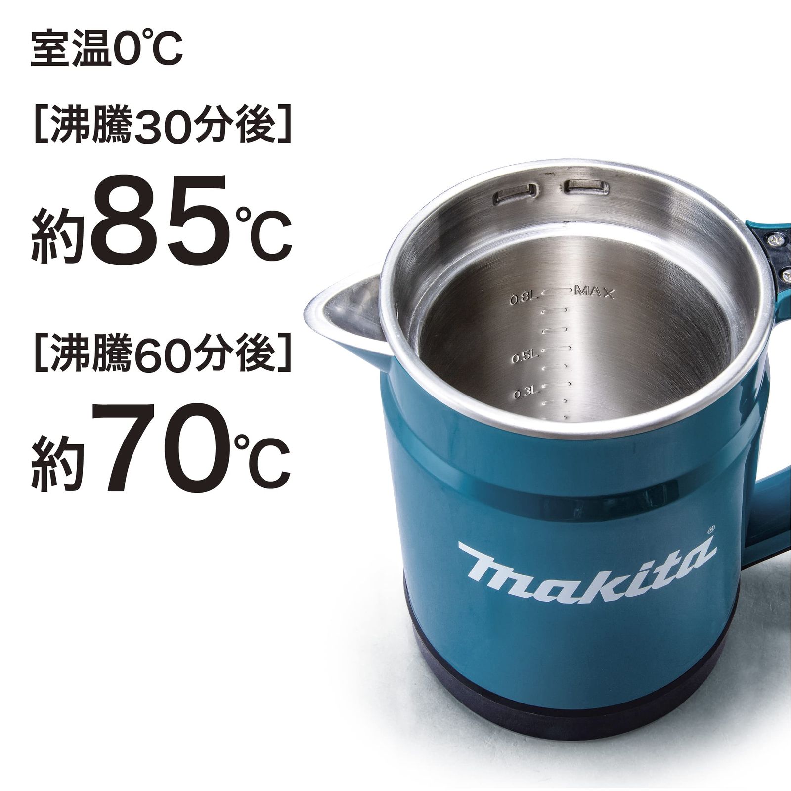マキタ Makita 充電式ケトル 36V バッテリ 充電器別売 KT360DZW 白 WWW_KANDAIZUMI_COM