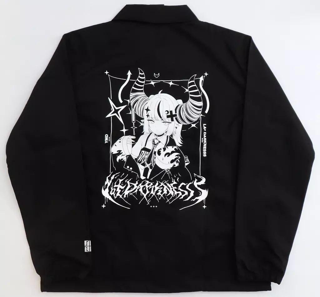 ホロライブ コーチジャケット 黒　ラプラス・ダークネス　活動３周年記念 中古】アウターウェア ラプラス・ダークネス コーチジャケット