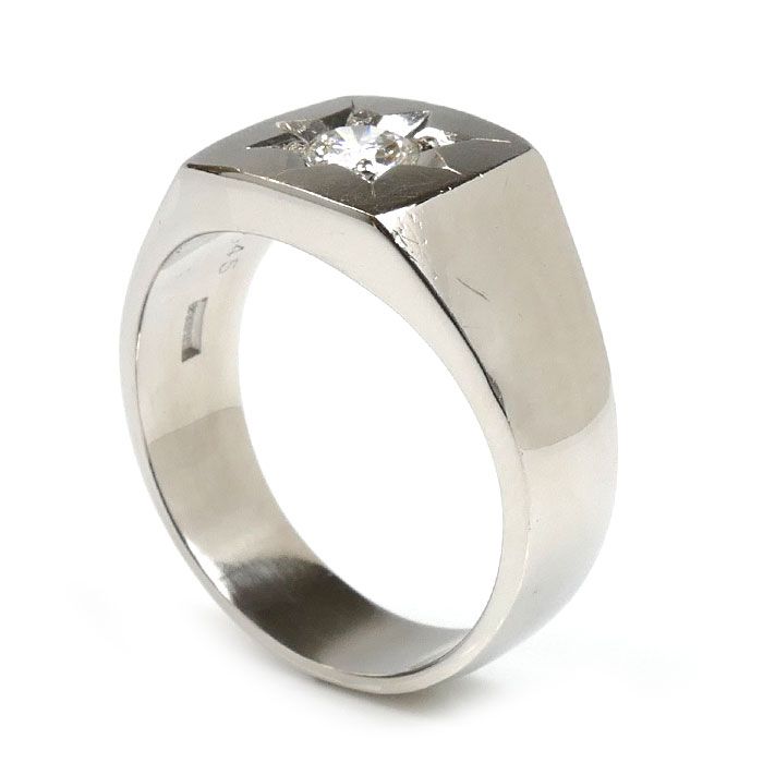 Pt900プラチナ リング 指輪 ダイヤモンド0.45ct 22号 19.3g メンズ