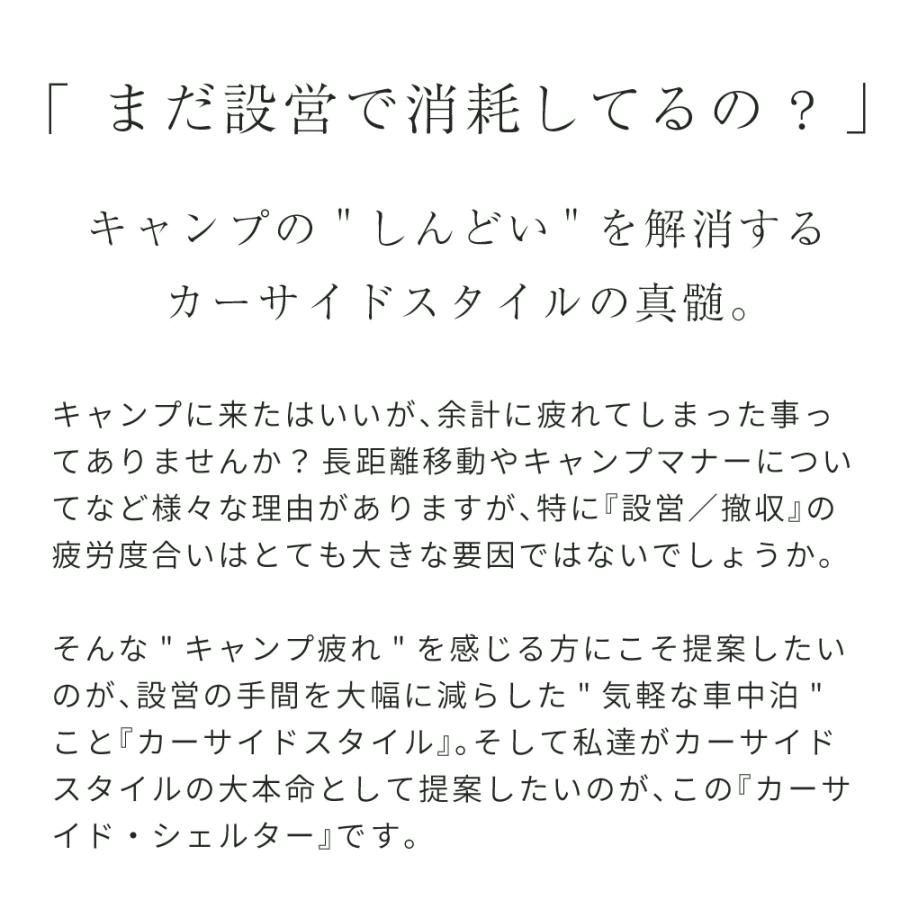 キャンプや車中泊が捗るカーサイドスタイル