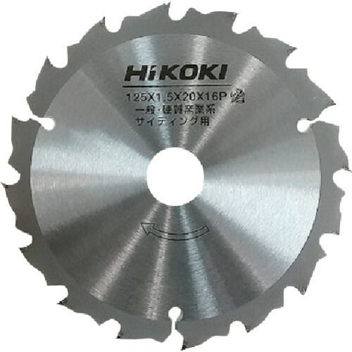 ＨｉＫＯＫＩ　チップソー（硬質窯業系サイディング用）　１２５ｍｍＸ２０　１６枚刃