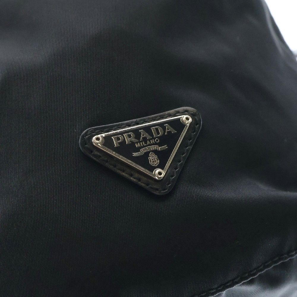 PRADA (プラダ) テスート 巾着バッグ ハンドバッグ 黒 ナイロン
