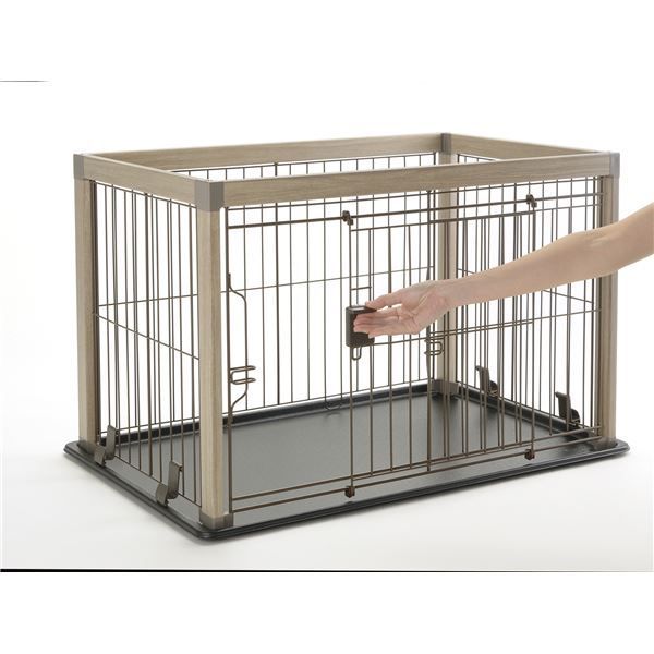 アルミフレームペットサークル 90‐60 ベージュ ペット住関連用品|ケイジ サークル STEELWINDOWSANDDOORS_COM