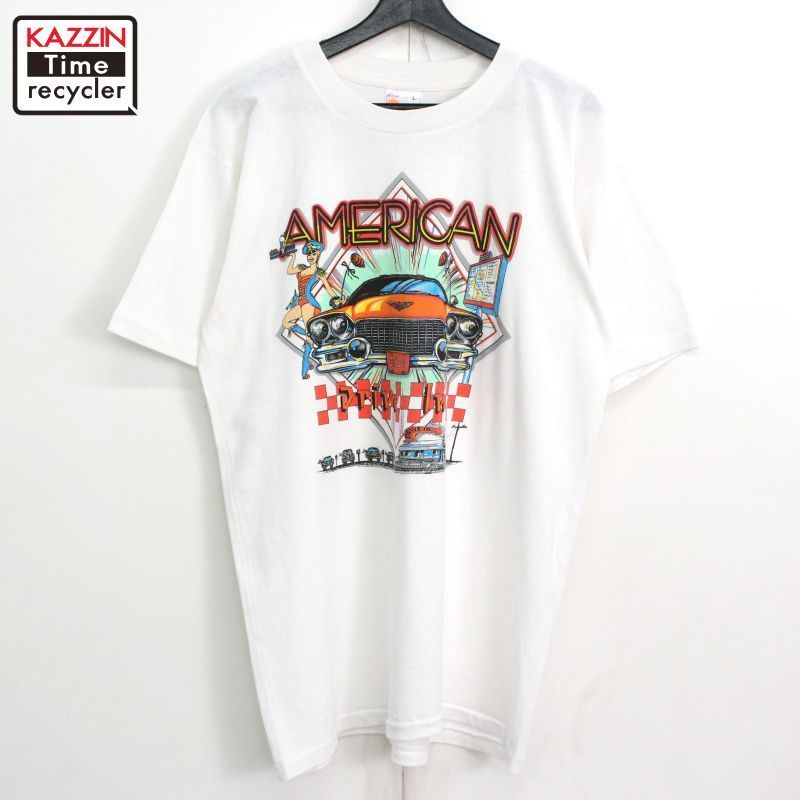 90s vintage Soler-T AMERICAN Drive in 半袖Ｔシャツ メンズ 表記Lサイズ