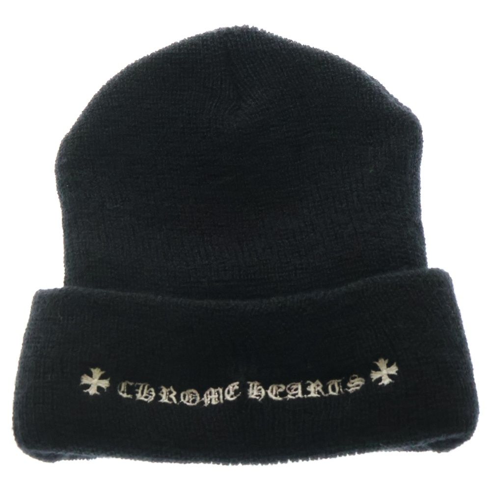 CHROME HEARTS クロムハーツ WOOL WATCH CAP CHプラス刺繍ウールビーニー ニット帽 ニットキャップ ブラック