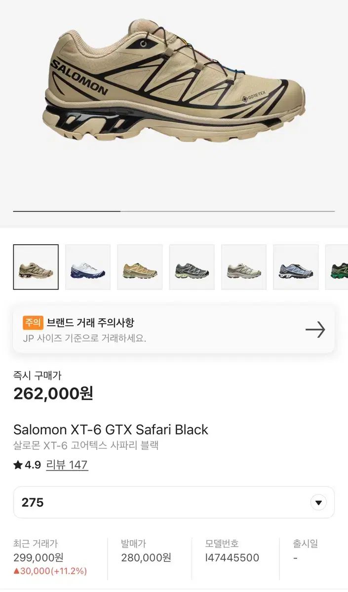 SALOMON サロモン GORE-TEX ゴアテックス サファリ 275