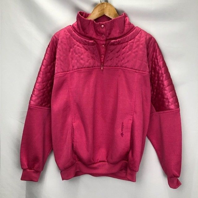 80年代 アディダス 1/3ZIP & SNAP プルオーバージャケット SHINNY