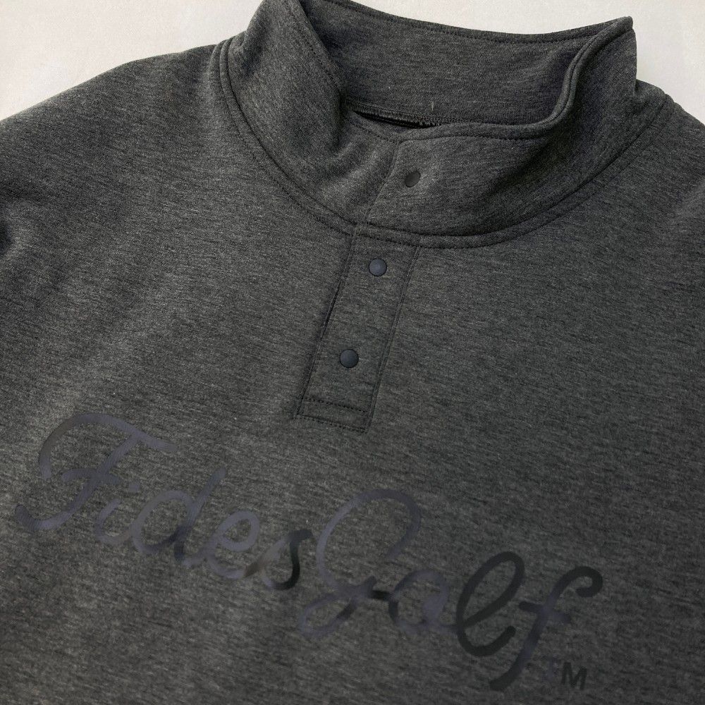 サイズ：L FIDES GOLF フィデスゴルフ  裏起毛ハイネックスウェット  グレー系 [240101471814] ゴルフウェア メンズ ストスト FIDES GOLF フィデスゴルフ 裏起毛ハイネックスウェット グレー