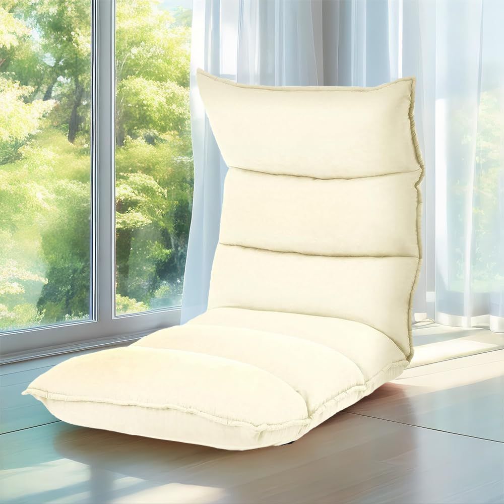 【特価商品】折りたたみ チェア フロアソファ ハイバック フロアチェア コンパクト リクライニングチェア 座椅子 座椅子 ローチェアー 一人 おしゃれ テレワーク 角度調節 8.1kg 在宅 メモリ