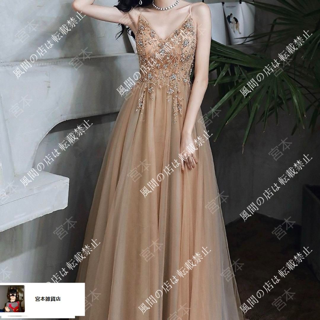 ♥ レディースファッション ビジューの小花柄がオシャレで可愛いイブニングドレス .