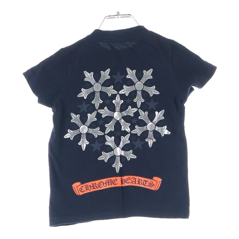 CHROME HEARTS クロムハーツ スクロールラベル スタークロス バックプリント クルーネック 半袖Tシャツ カットソー ブラック レディース