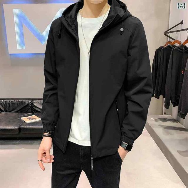 3XL メンズ 服 シンプル ファッション オシャレ 大人 かっこいい 大きいサイズ ストリート 紳士服 フード 防風 ジャケット カジュアル シンプル