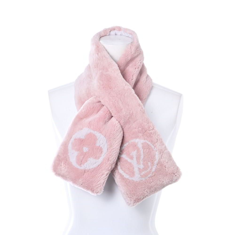 LOUIS VUITTON/エシャルプ・ロゴマニア レインボー/クリスタルピンク