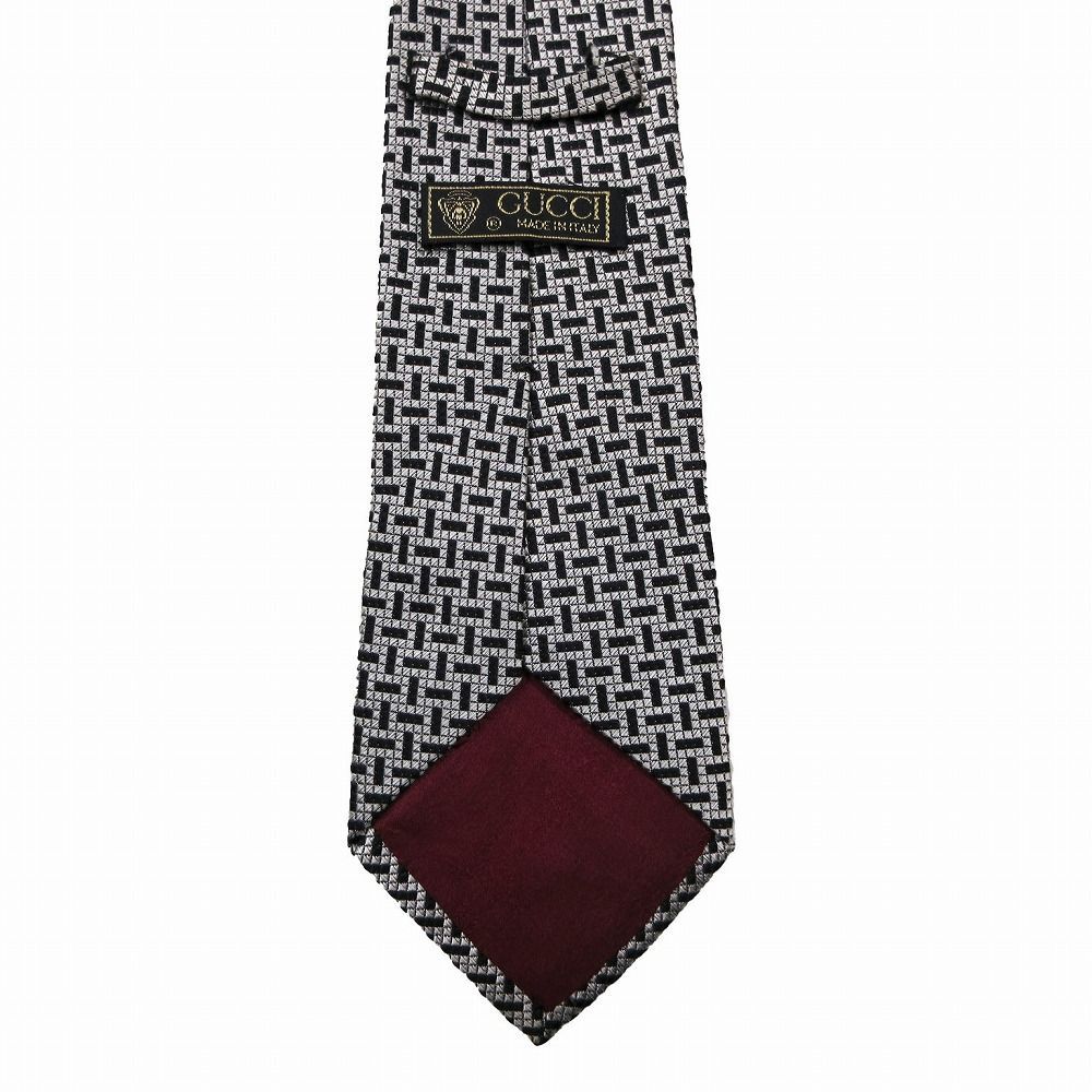 GUCCI ネクタイ 紋章柄 ブラック