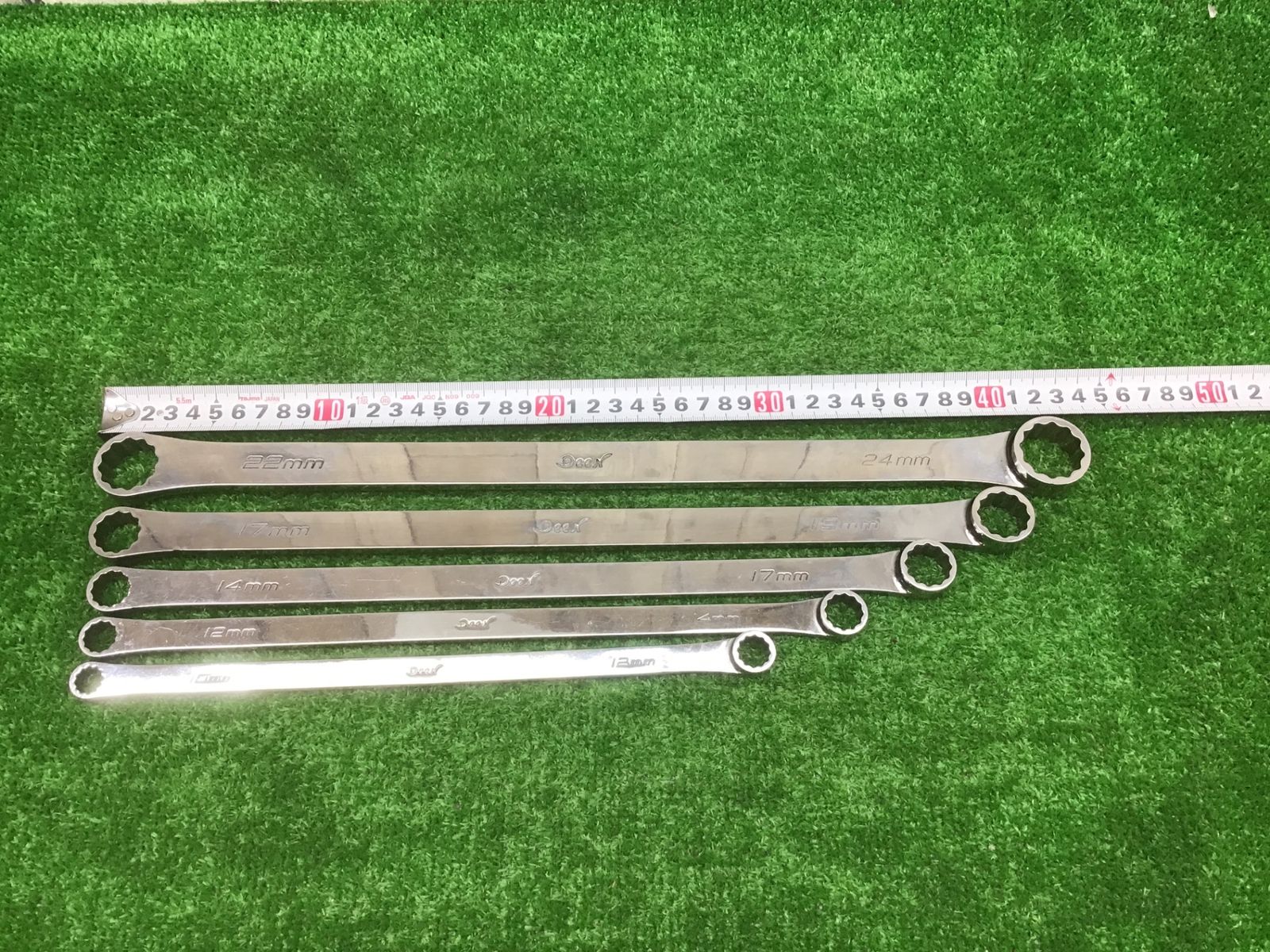 Deenディーン♪超ロングストレートメガネレンチ 5pcs.♪DNML10～24mm♪アクトツール富山店♪BR