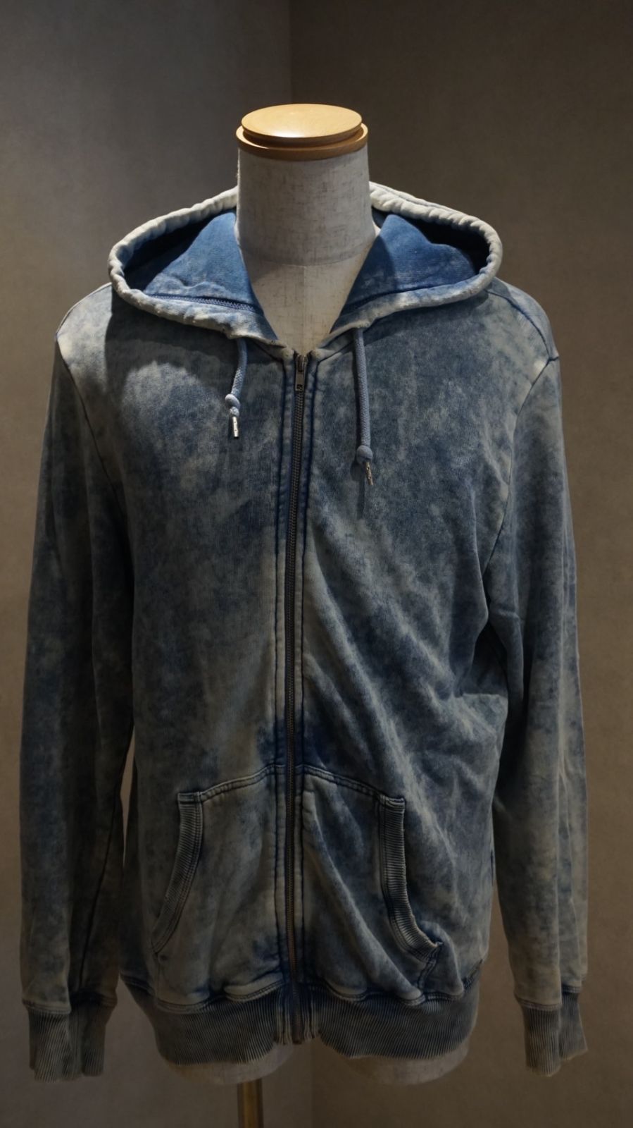 DIESEL ウォッシュ加工 ブラックデニム パーカー 【公式通販】