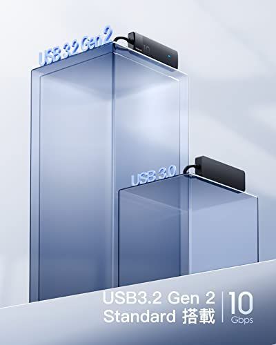 Inateck USB 3.2 Gen 2 USBハブ(USB3.1 Gen 2)、4つのUSB Aポート