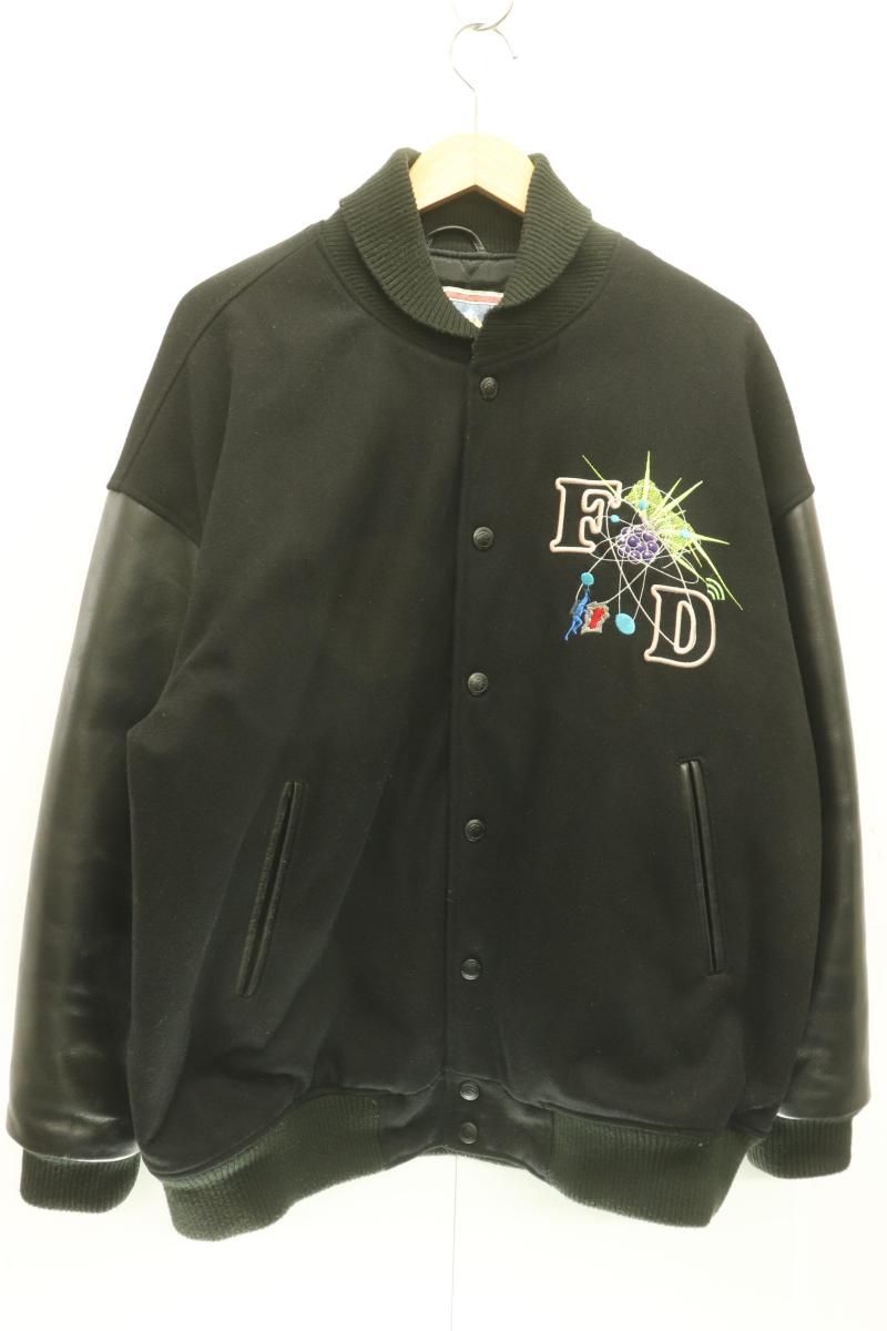 希少即完売モデル【FIRST DOWN】 アーカイブ　スタジャン　ブラック 中古】 FIRST DOWN メンズスタジャン M EMBROIDERY STADIUM