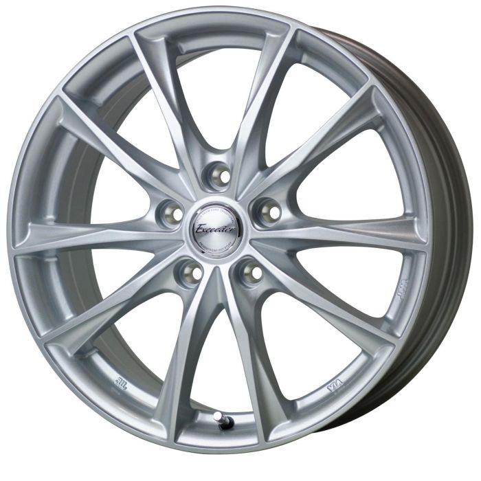 ホイール4本セット Exceeder E06 メタルシルバー 15インチ 6J 45 5H-100 トヨタ車 純正ナット対応