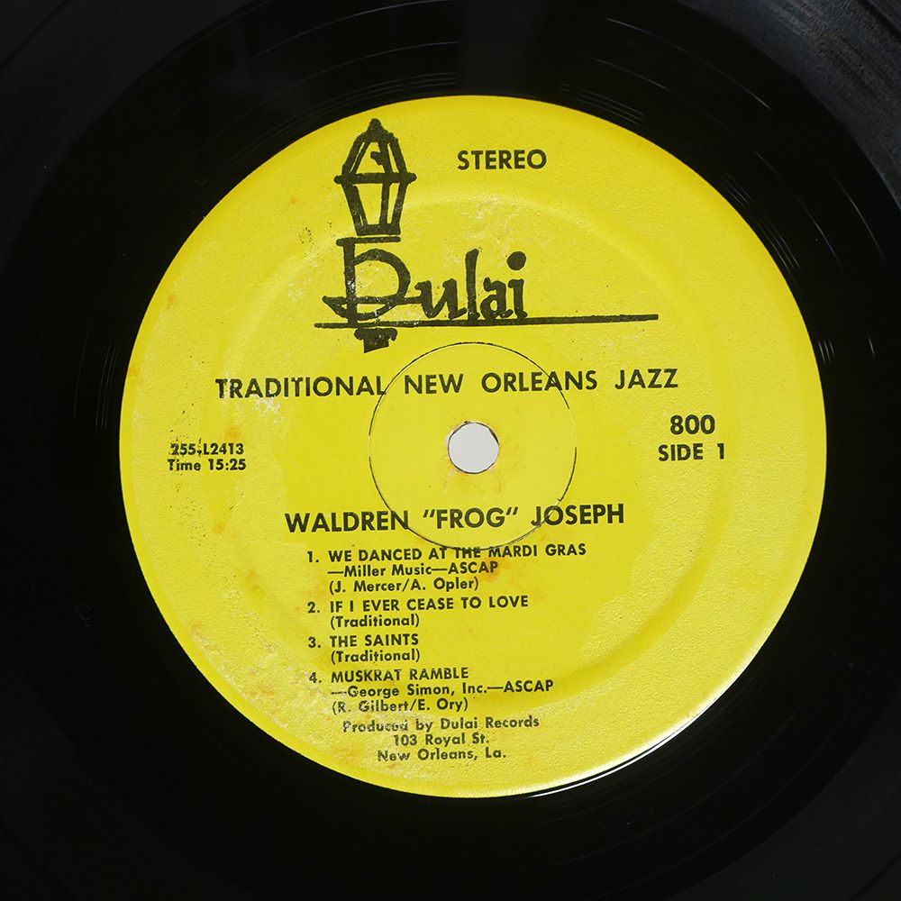 US盤 WALDREN FROG JOSEPH/TRADITIONAL NEW ORLEANS JAZZ AS