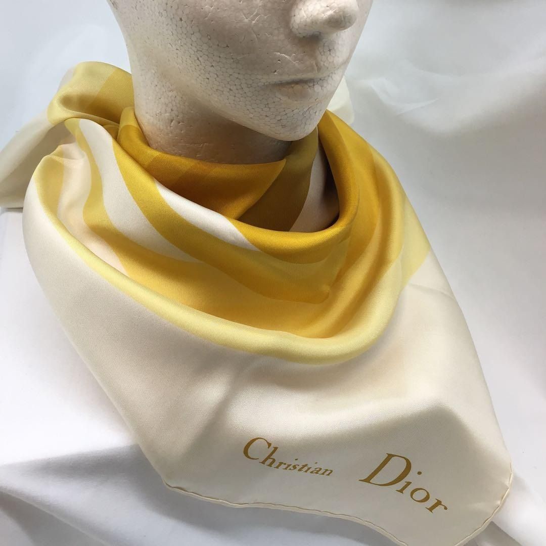 美品！ Christian Dior ヴィンテージ シルクスカーフ クリスチャン