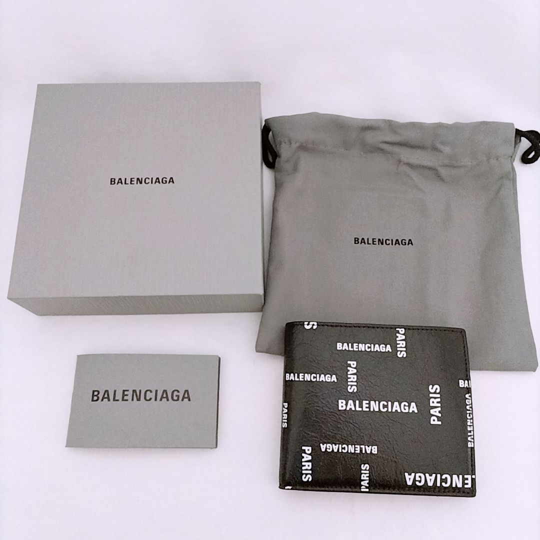新品未使用】BALENCIAGA CASH 2つ折り財布 小銭入れ付 ラムスキン 