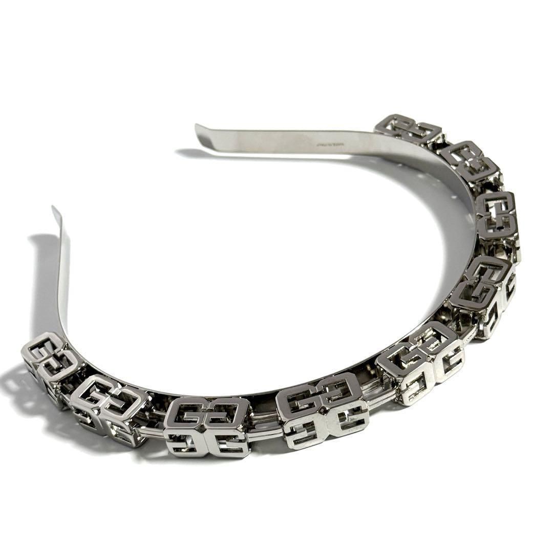 希少】ジバンシィ Gキューブ チェーン ヘッドバンド カチューシャ ヘア