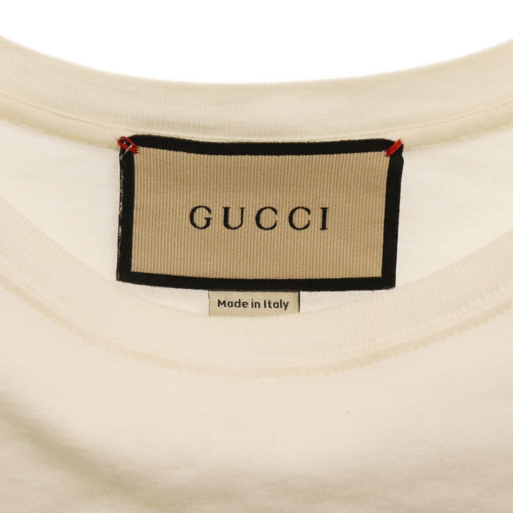 GUCCI (グッチ) 22SS Cotton jersey T-shirt コットンジャージー Tシャツ カットソー ホワイト 615044  XJEEB - メルカリ