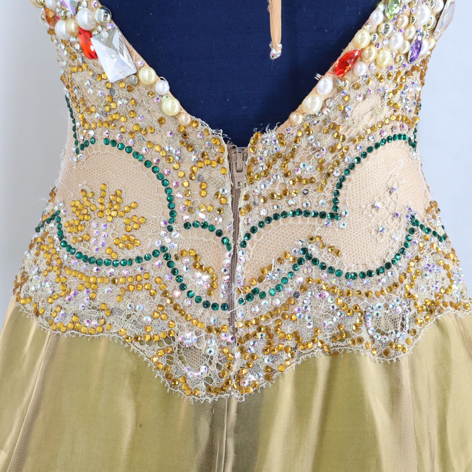 イタリア製 社交ダンス衣装】ゴールド sapiel サピエル