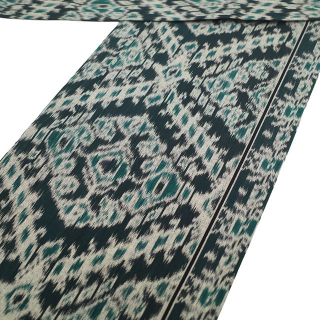 貴久樹イカット織物九寸名古屋帯手織紬 新古品】 名古屋帯 未使用 貴久