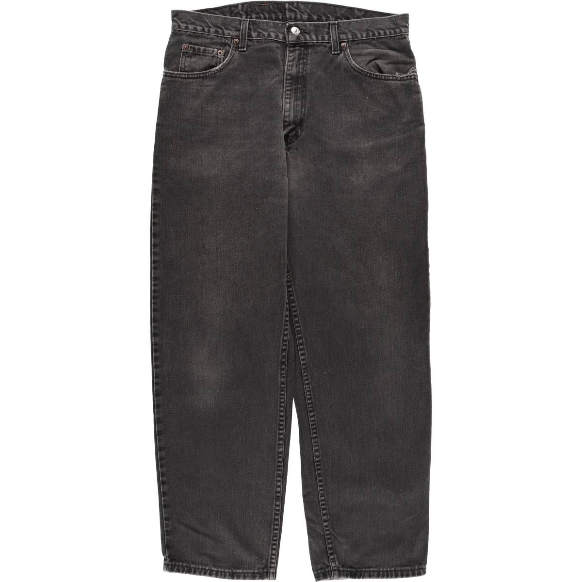 古着 リーバイス Levi s 550 RELAXED FIT TAPERED LEG ブラックデニム テーパードデニムパンツ カナダ製 メンズw36相当|eaa583919