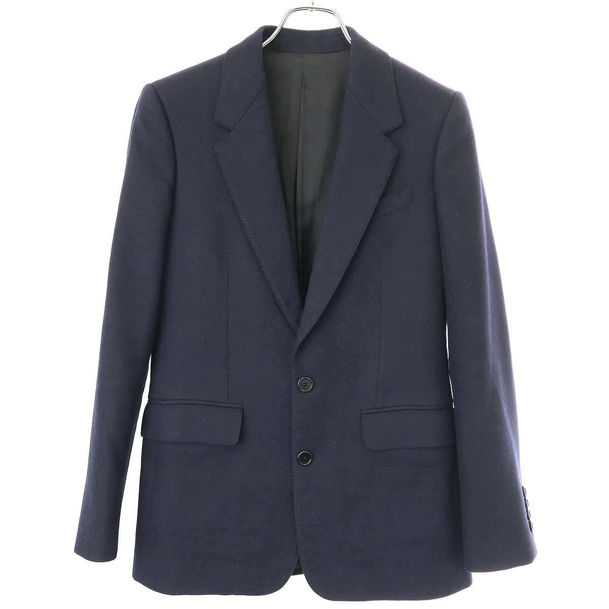 CELINE - CELINE セリーヌ カシミヤフランネル 2Bテーラードジャケット 2V742561F ネイビー 34 CELINE セリーヌ カシミヤフランネル 2Bテーラードジャケット