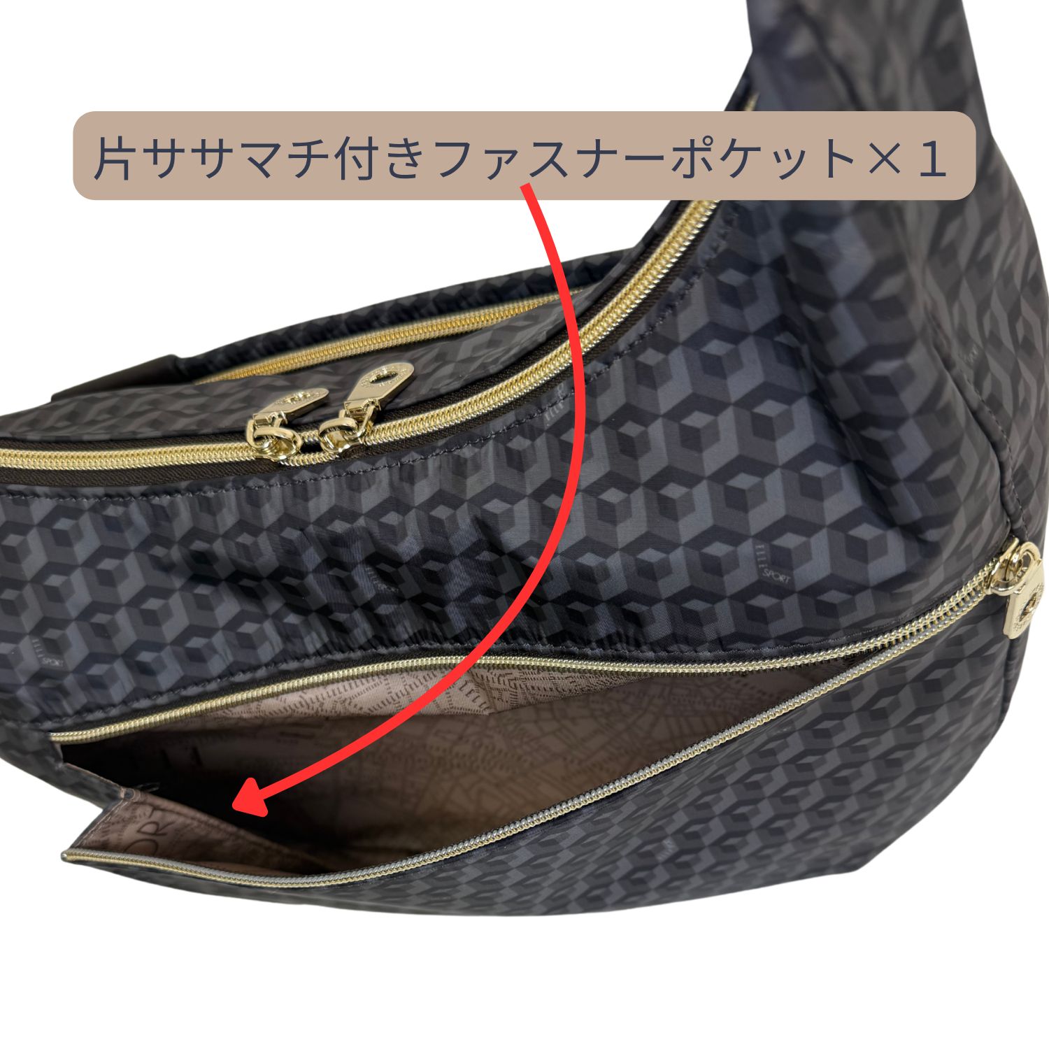 エル スポーツ ハーフムーン 2WAY ショルダーバッグ 軽量 はっ