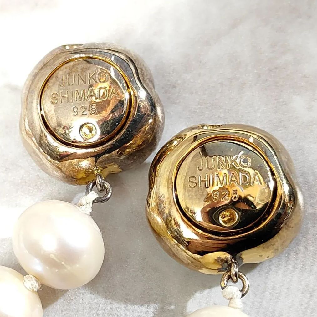 【極美品】JUNKO SHIMADA 天然パール ネックレス イヤリング セット 天然パールネックレス＆ピアス（イヤリング）セット｜天使の卵