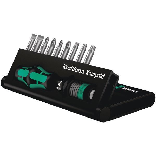WERA ヴェラ 10点組 差込6.35mm ドライバービットセット ハンドル付き 056653 工具 ツール DIY 作業工具 道具