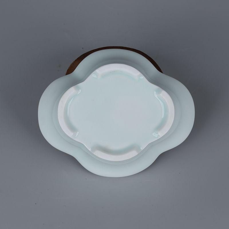 景徳鎮 影青陶磁 海棠筆洗 多肉菖蒲盆 装飾品 現代工芸品 美術品