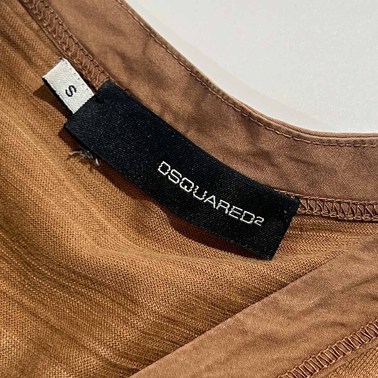 イタリア製 DSQUARED2 ディースクエアード Vネック 半袖 ロング 