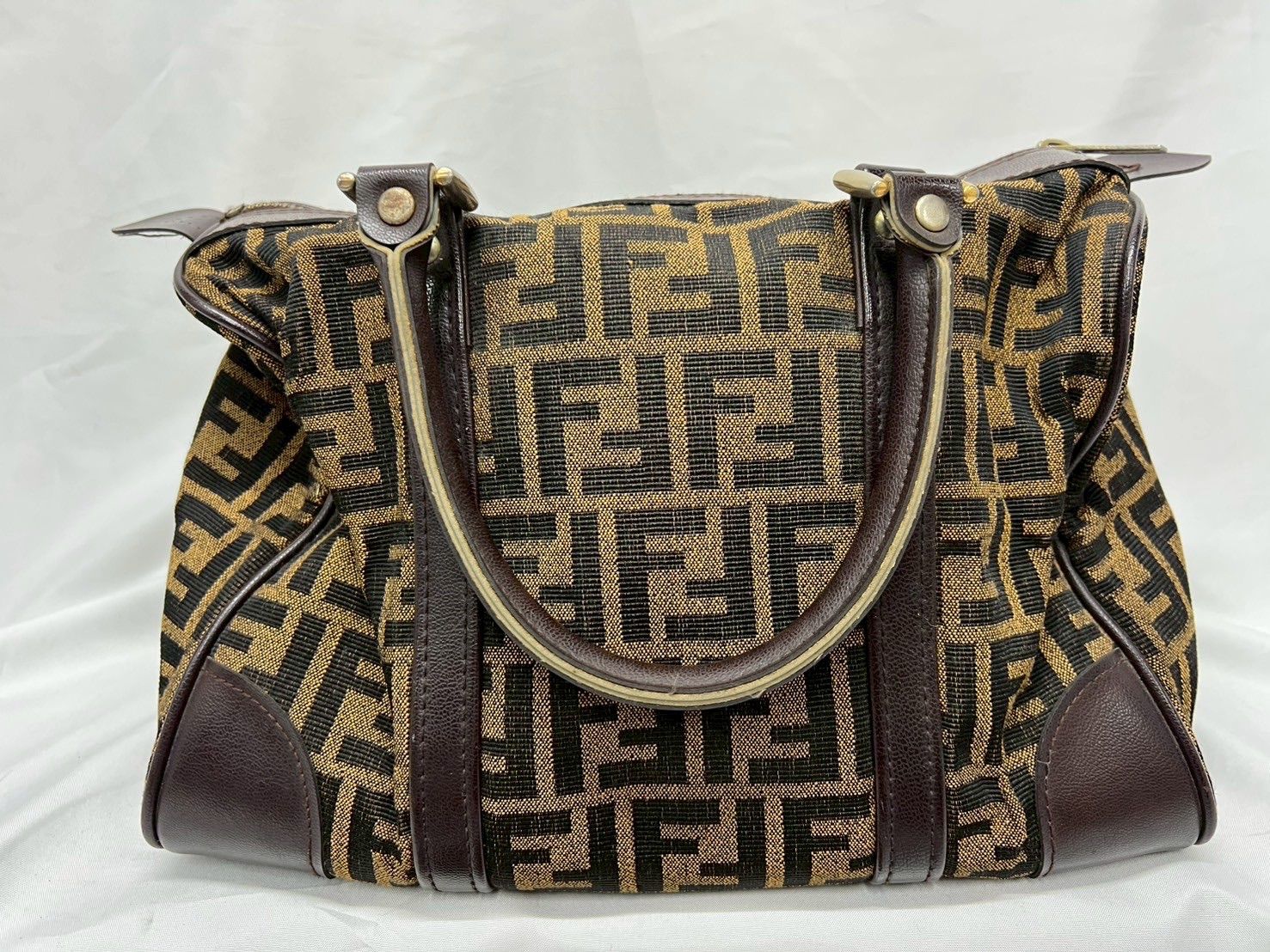☆ FENDI フェンディ ズッカ柄 ミニボストン ボストンバッグ