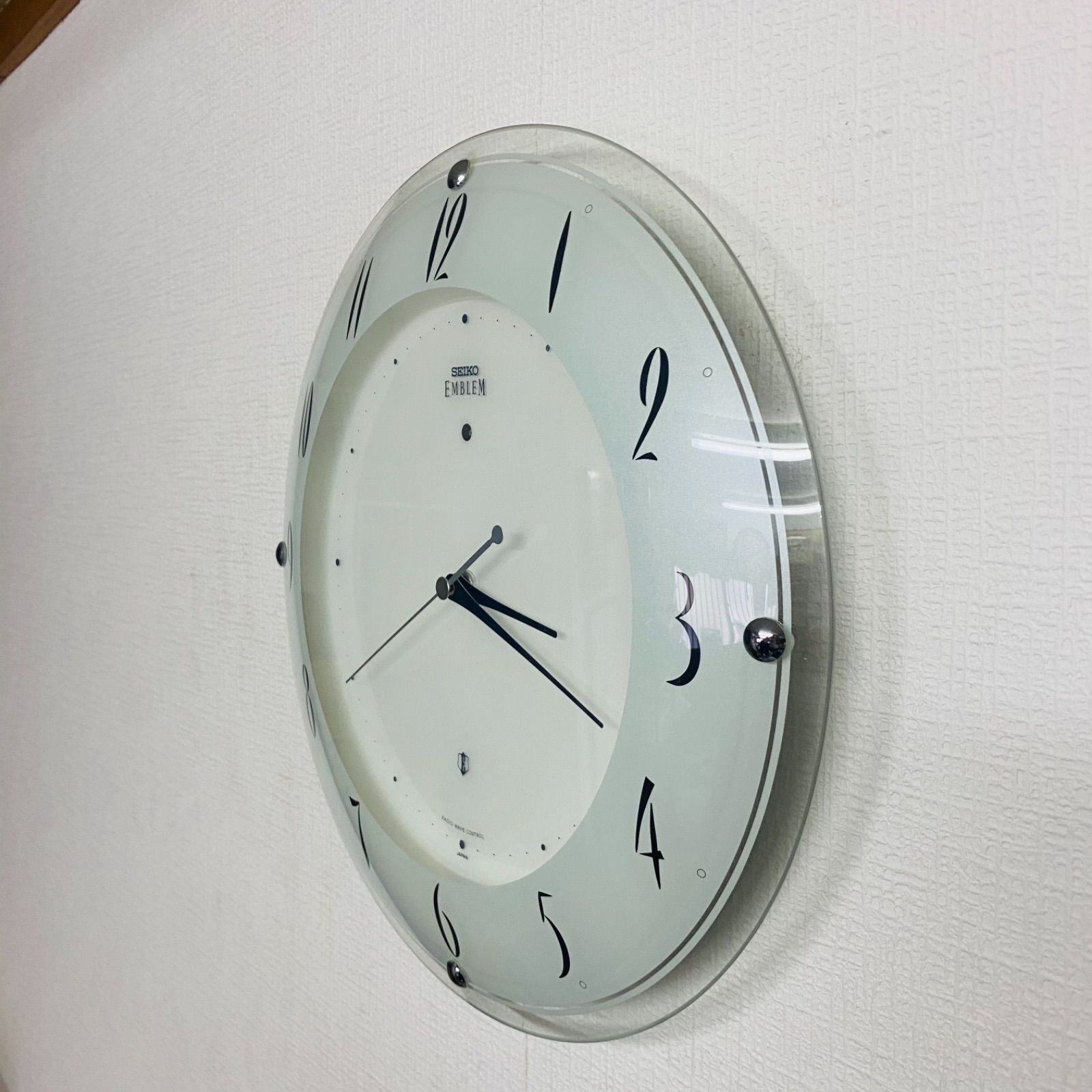 【新品】SEIKO EMBLEM掛時計　電波クロック SEIKO EMBLEM 電波壁掛け時計 電波クロック ツイン・パ HS414W - メルカリ